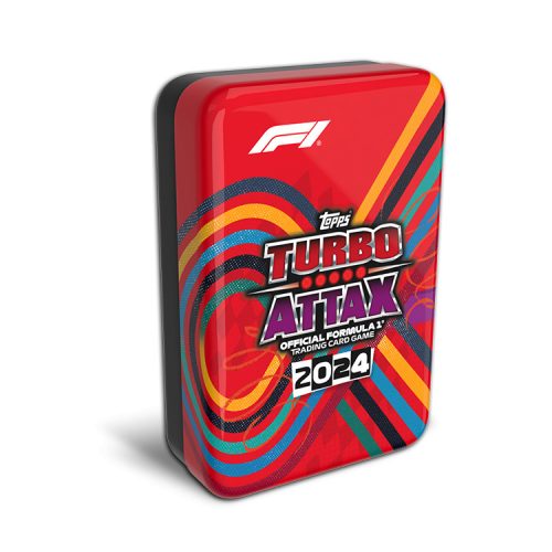 Topps F1 Turbo Attax 2024 Nagy fémdoboz - fehér / piros 