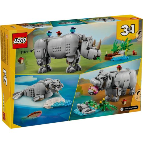 LEGO® 31171 Vadállatok: Fenséges orrszarvú madarakkal