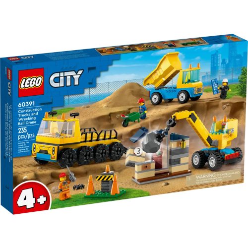 LEGO® Építőipari teherautók és bontógolyós daru