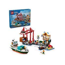 LEGO® Tengerparti kikötő teherszállító hajóval