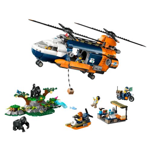 LEGO® Dzsungelkutató helikopter a bázison