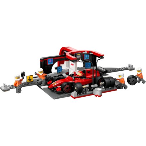 LEGO® F1®-es boxutca és személyzet, Ferrari autóval