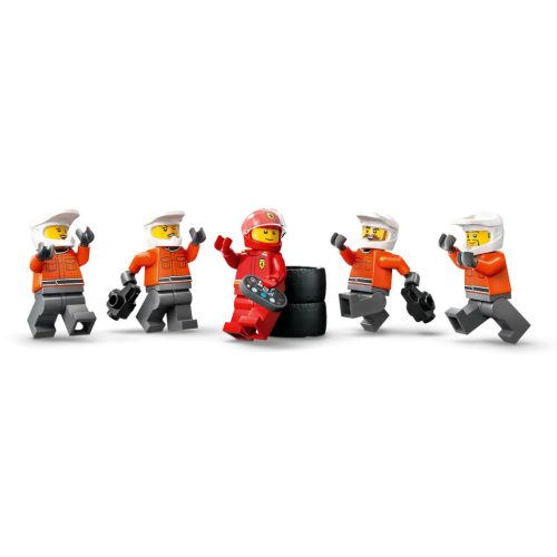 LEGO® F1®-es boxutca és személyzet, Ferrari autóval