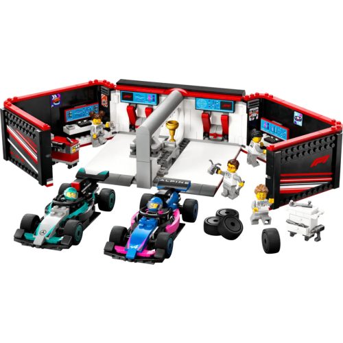 LEGO® F1®-es garázs, Mercedes-AMG és Alpine autók