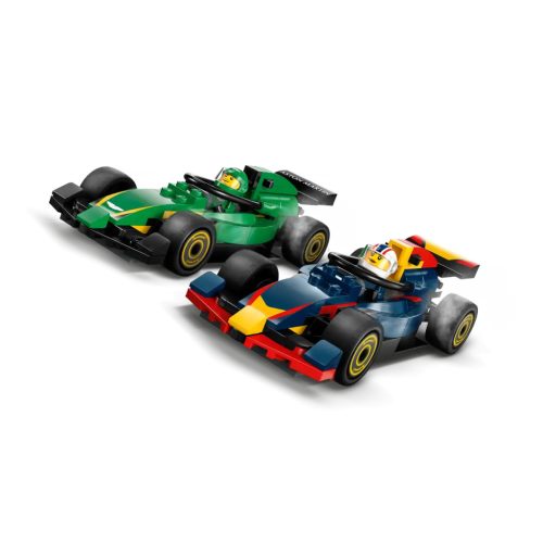 LEGO® F1®-es kamion, RB20 és AMR24 F1®-es autókkal