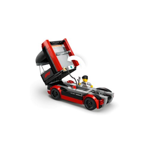 LEGO® F1®-es kamion, RB20 és AMR24 F1®-es autókkal