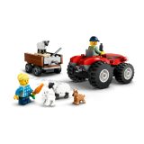 LEGO® Piros traktor, utánfutó és juhok
