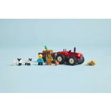 LEGO® Piros traktor, utánfutó és juhok