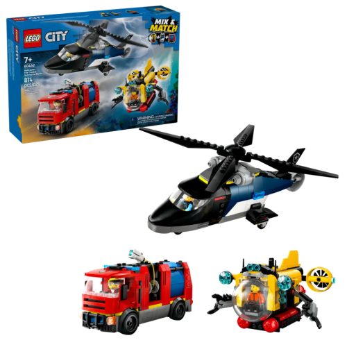 LEGO® Helikopter, tűzoltóautó és tengeralattjáró egy csomagban