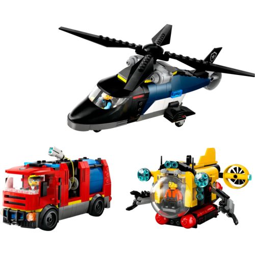 LEGO® Helikopter, tűzoltóautó és tengeralattjáró egy csomagban