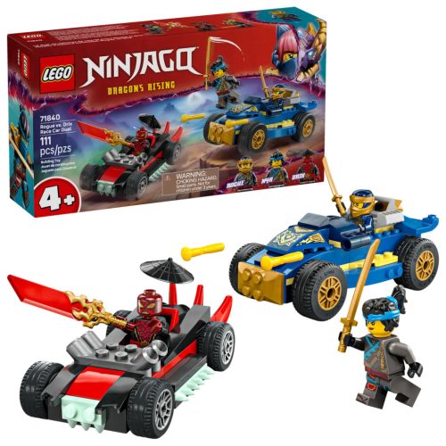 LEGO® 71840 Rogue és Drix versenyautós párbaja