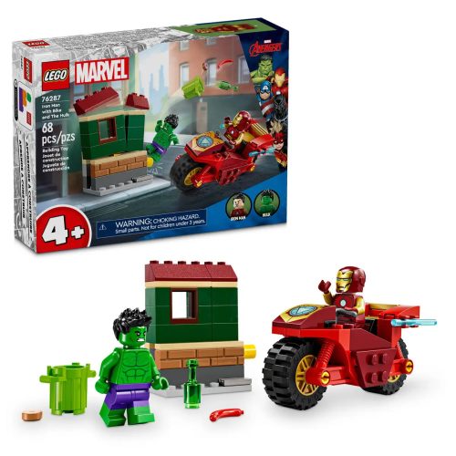 LEGO® Vasember motorral és Hulk