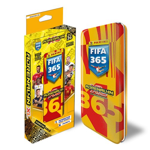 Panini Fifa 365 ADRENALYN XL 2026 TOLLTARTÓ FÉMDOBOZ