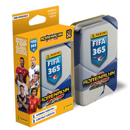 Panini Fifa 365 ADRENALYN XL 2026 Mini Fémdoboz