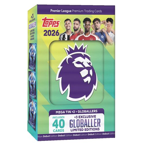 Topps Premier League 2026 - Debut Edition - Mega Tin (Nagy Fémdoboz)