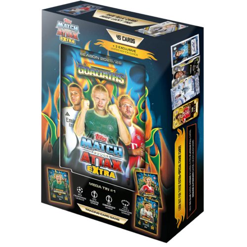 Topps UCC Match Attax Extra 2025/26 - Nagy fémdoboz